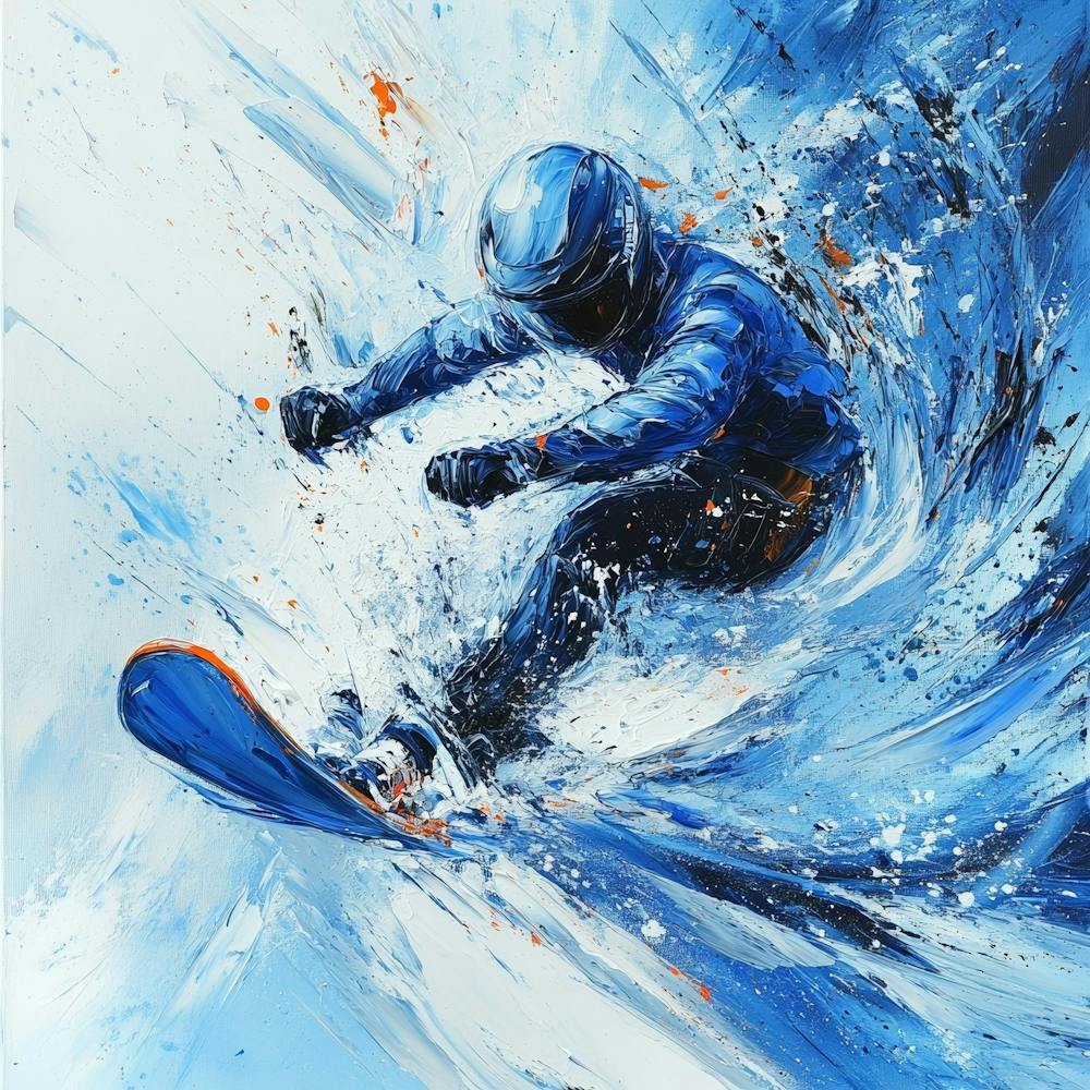 'Snowboarding' Art