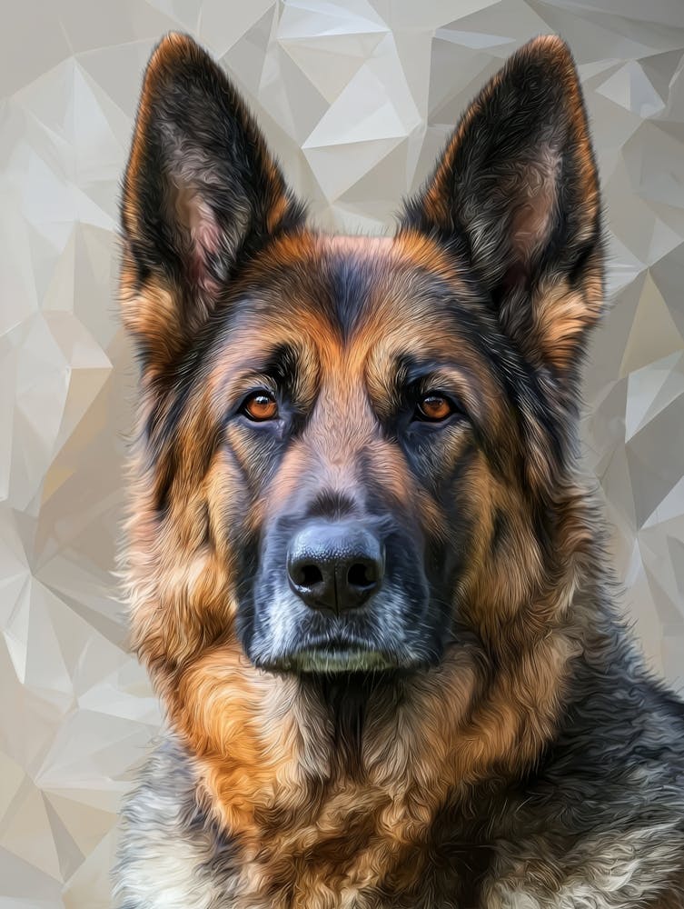 German Shepherd Dog Portrait.Generated AI.