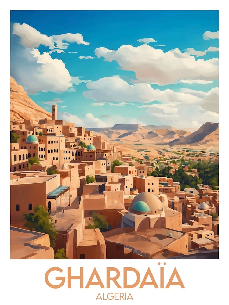 Affiche de voyage Ghardaïa