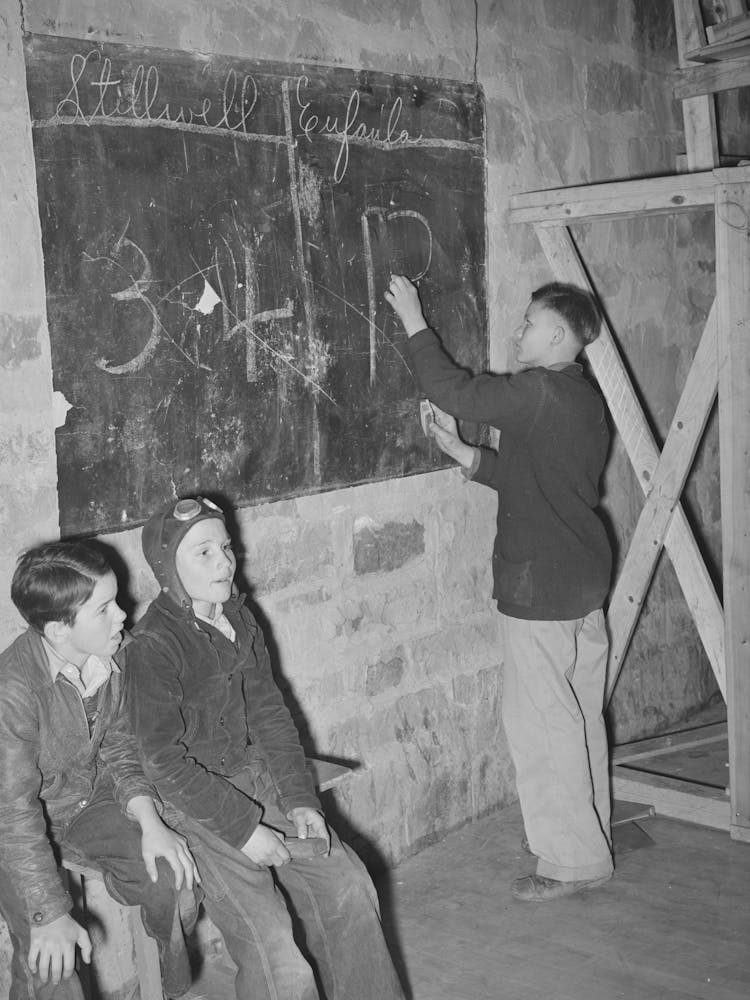 Marking Up The Score In Basketball Game Between Eufaula And Stillwell High Schools, Eufaula, Oklahoma By Russell