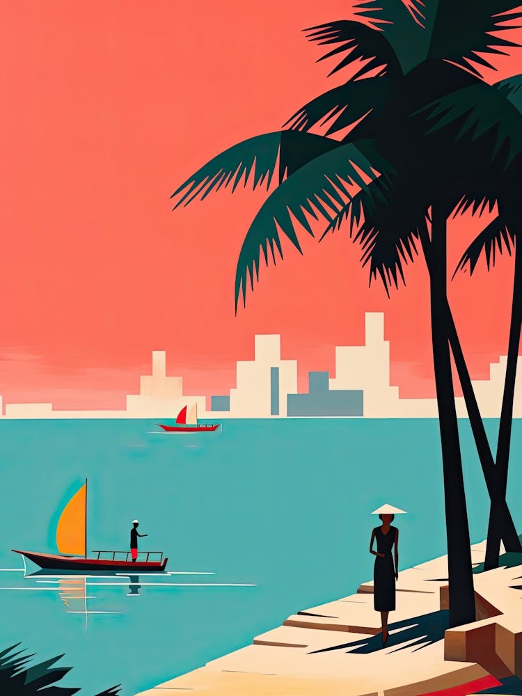 Phu Quoc, Vietnam, Bold Outlines 1