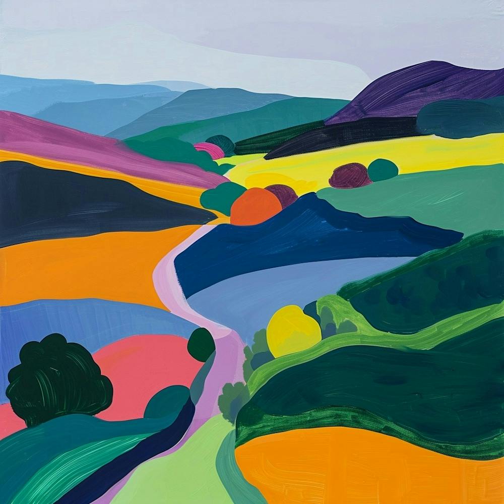 Colourful Abstract Yorkshire Dales National Park England 2