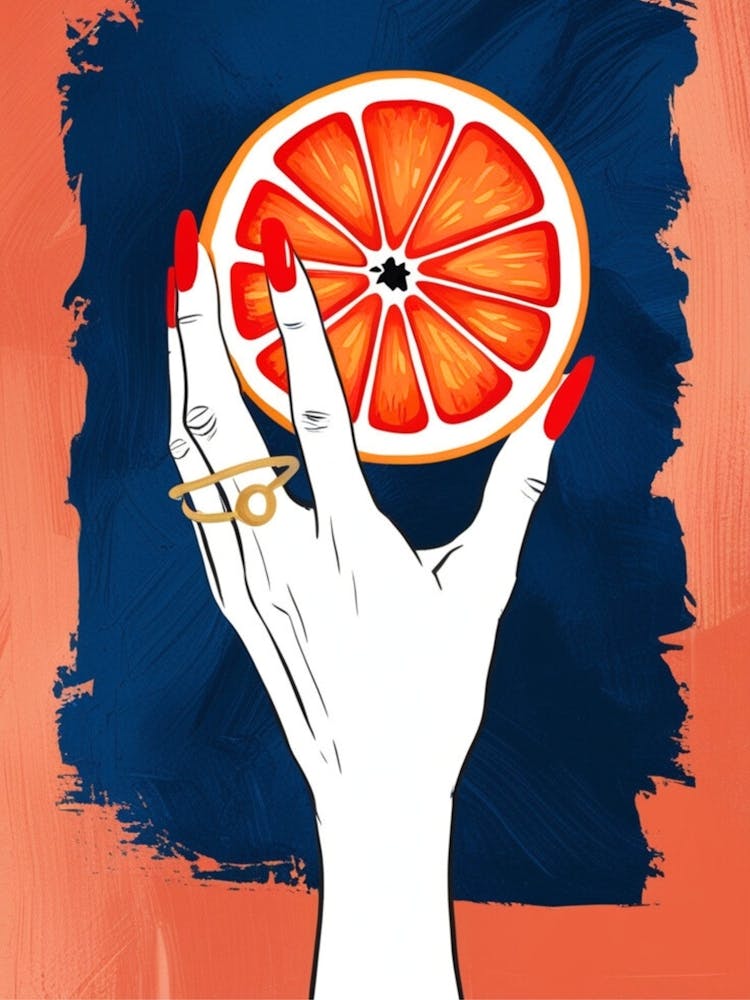 Woman Holding A Grapefruit 1