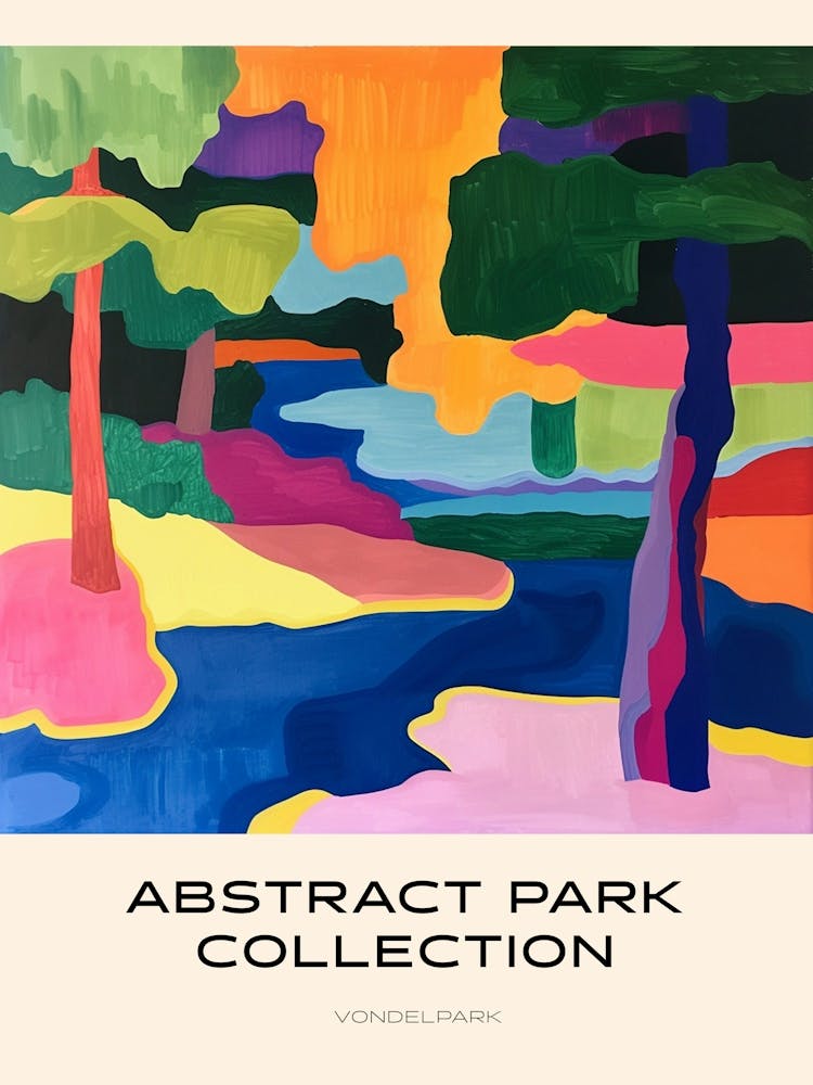 Abstract Park Collection Poster Vondelpark Amsterdam 2