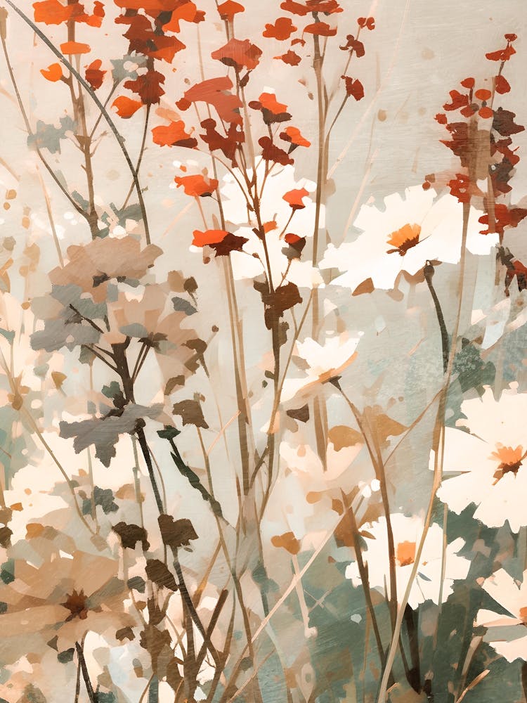 Wildflowers Abstract, Floral Art 1