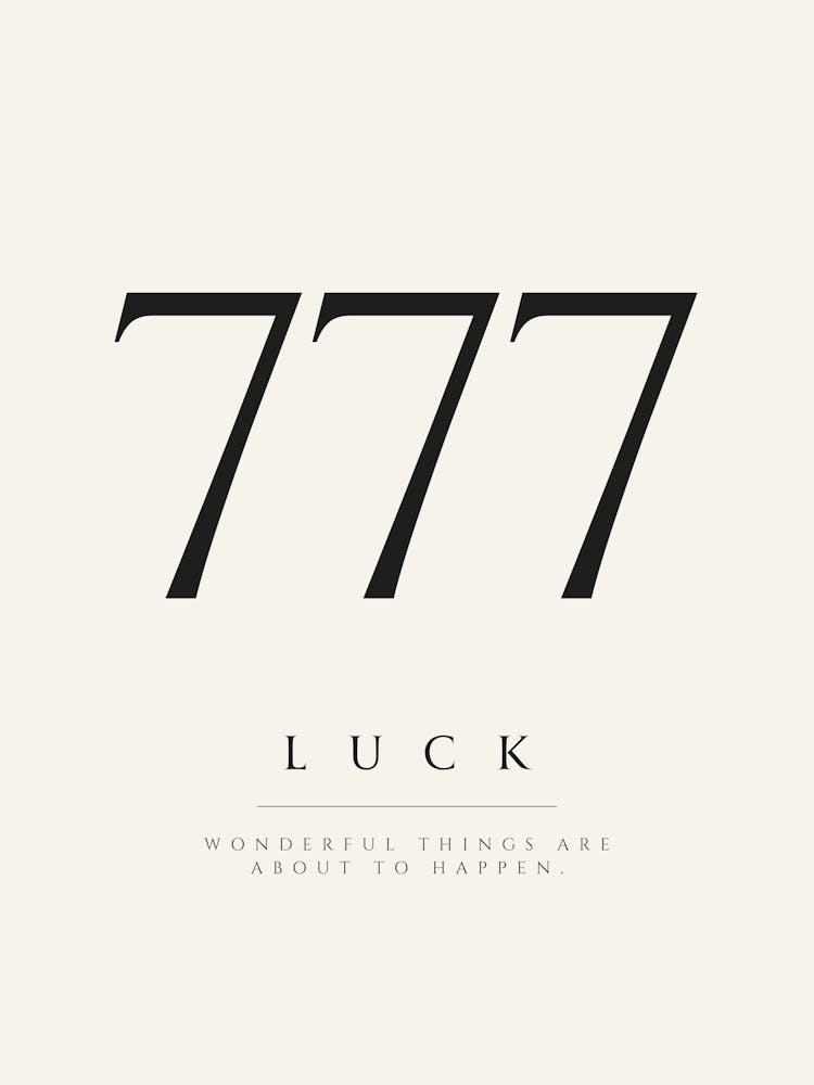 777 Angel Number Print