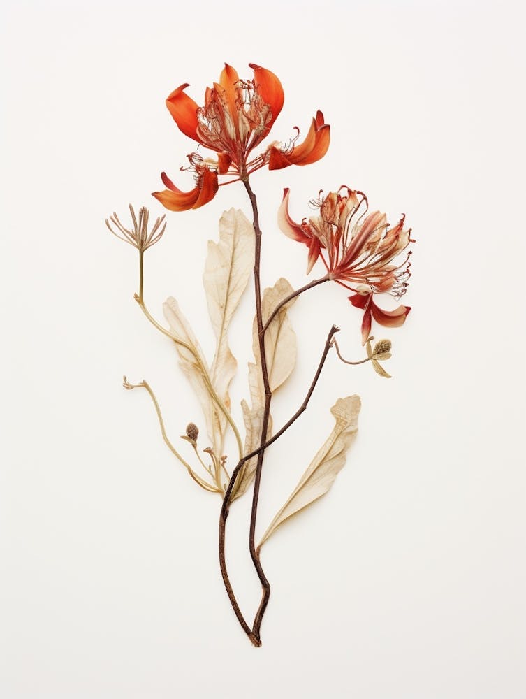 Pressed Flower Botanical Art Kangaroo Paw 3