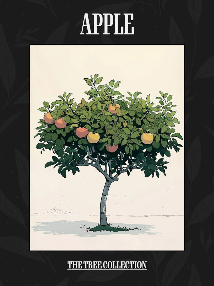 Apple Tree Pixel Illustration 3 Poster