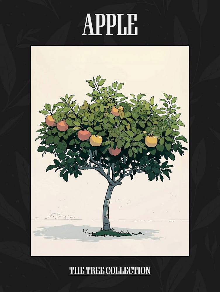 Apple Tree Pixel Illustration 3 Poster