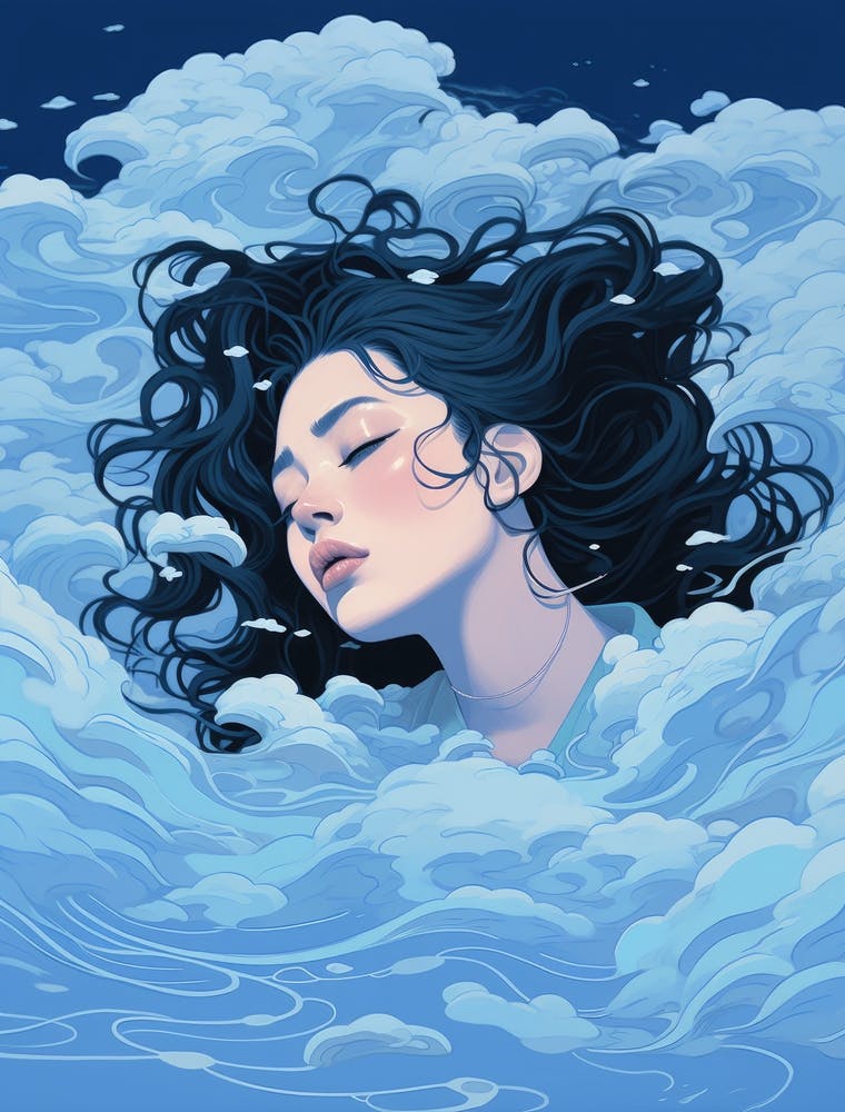 Mädchen in den Wolken