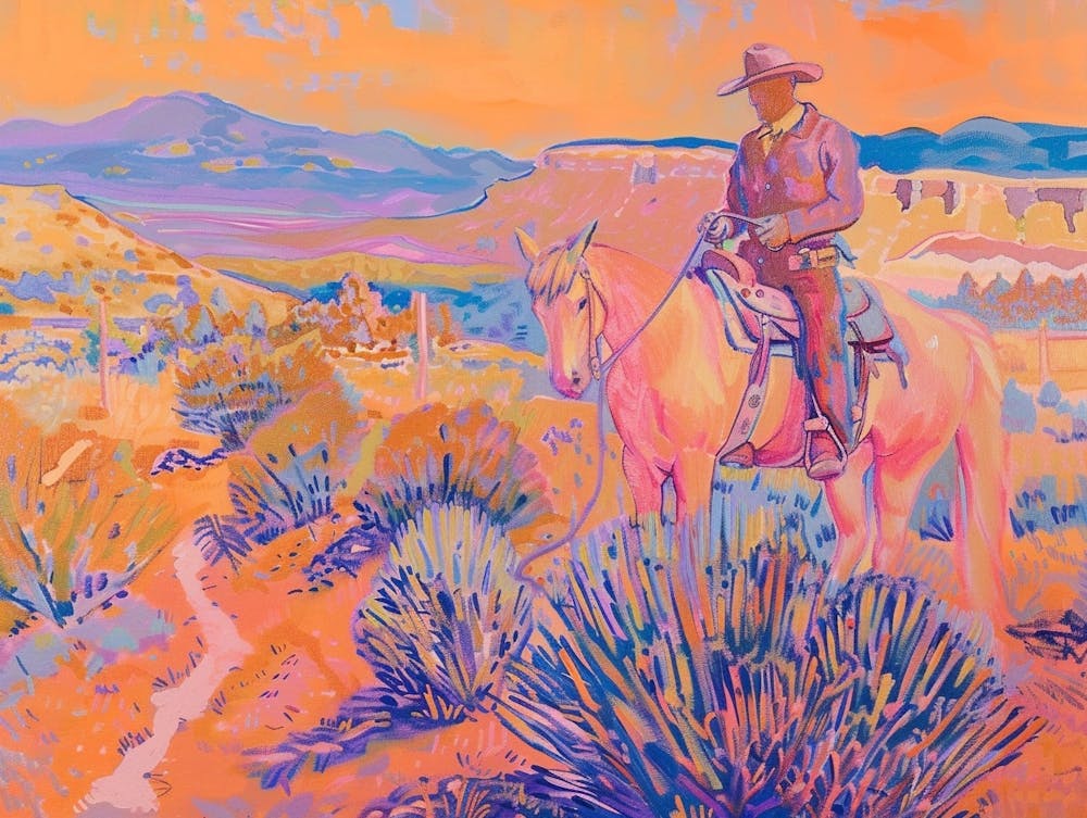 Cowboy Painting Kansas
