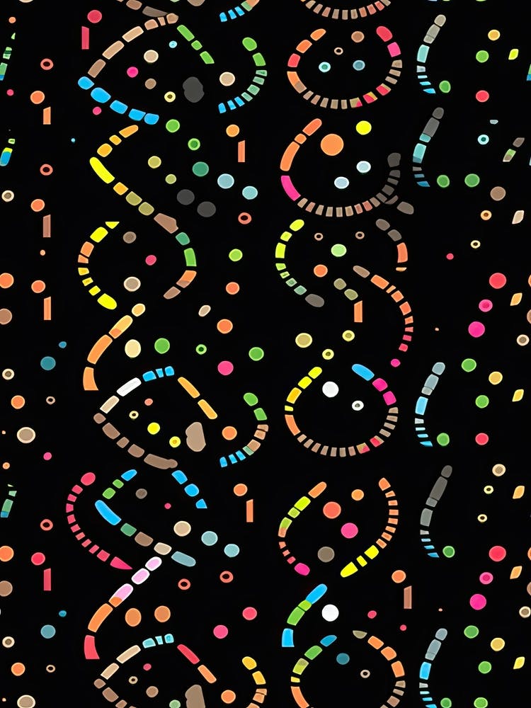 Watercolour Colour Lines Dna 5