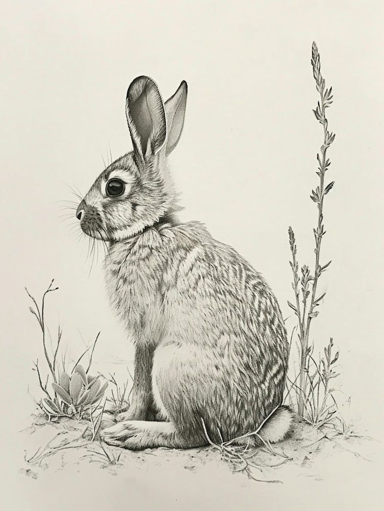 Californian Rabbit Drawing 3
