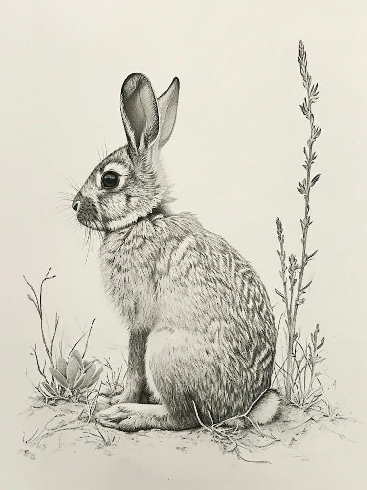 Californian Rabbit Drawing 3