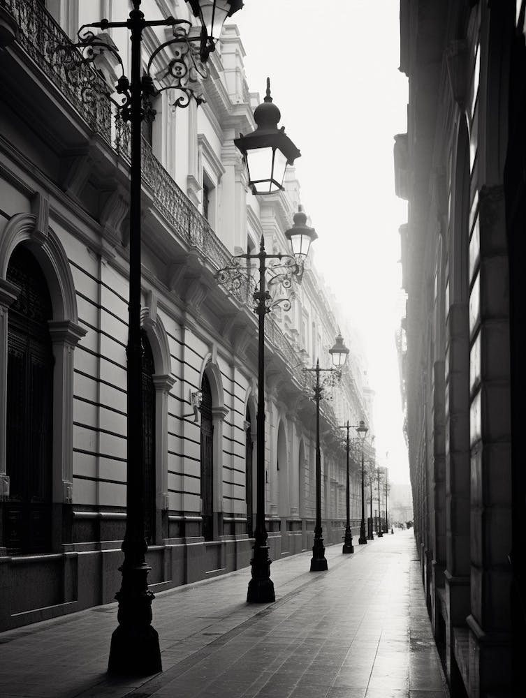 Cadiz, Spain, Black And White Old Photo 4