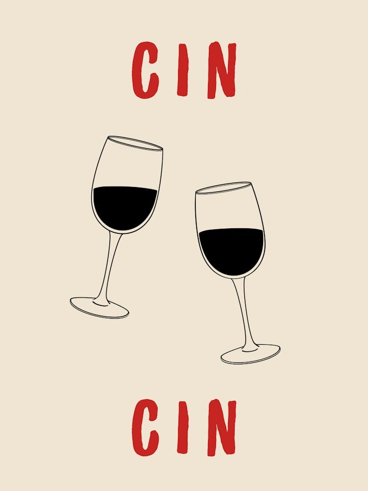 Cin Cin Red Poster