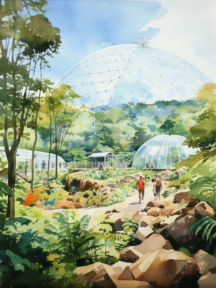 Eden Project United Kingdom Watercolour 2