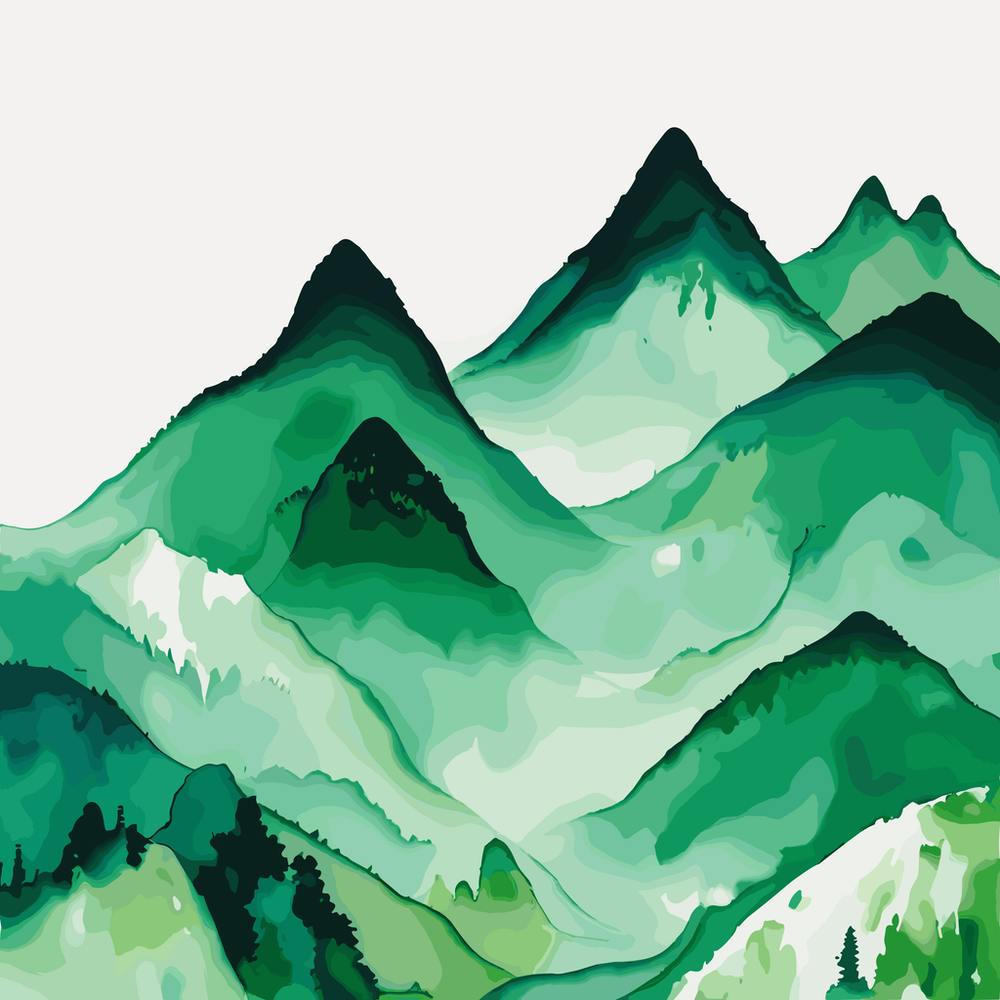 Watercolor Mountains 2