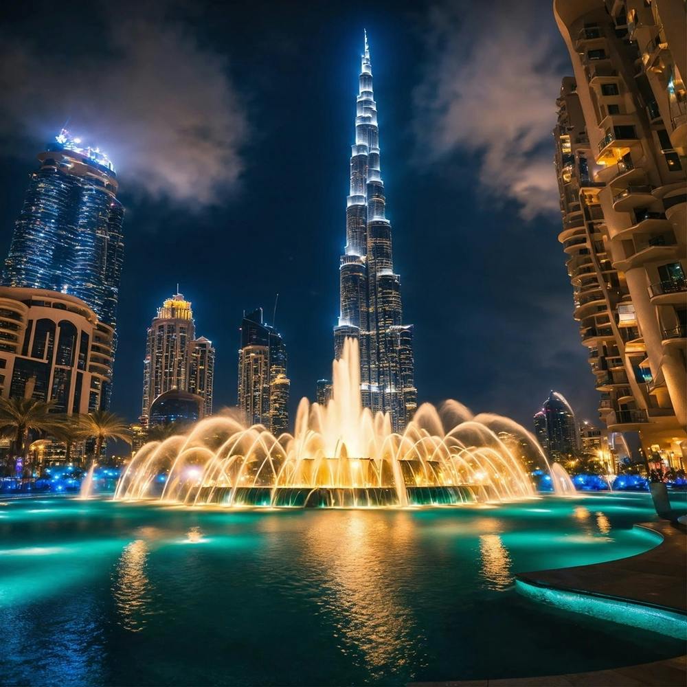 Dubai bei Nacht