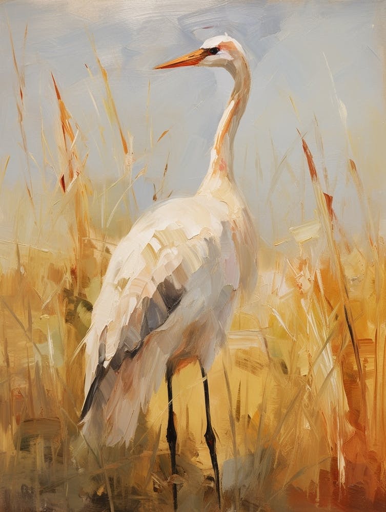 Bird Painting Crane 1