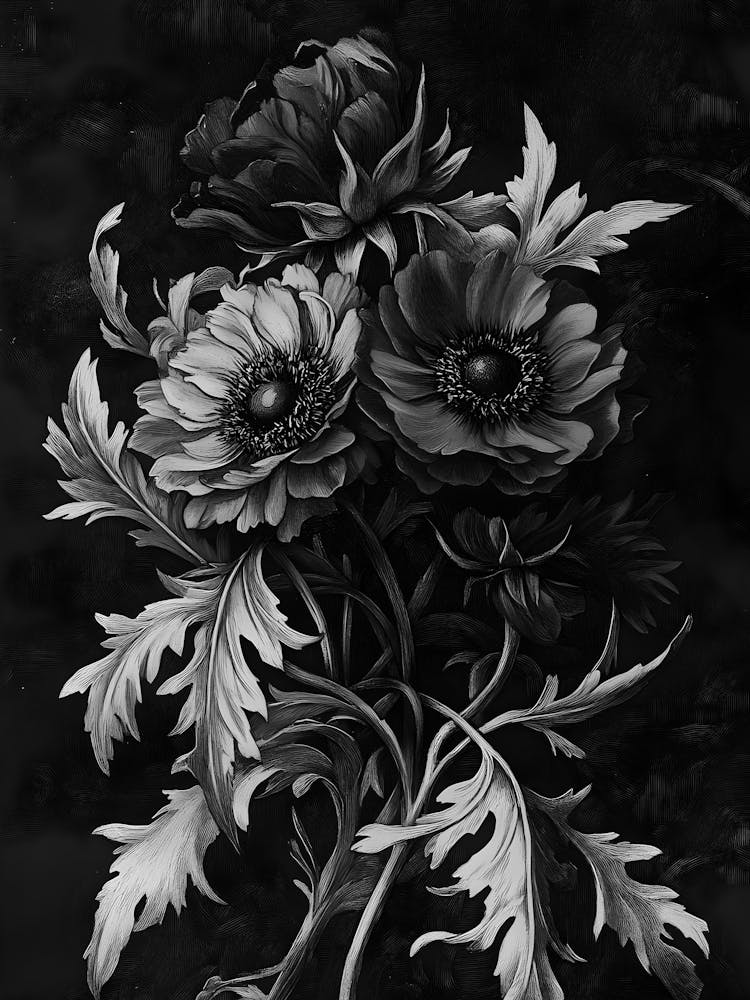 Black And White Flowers 127