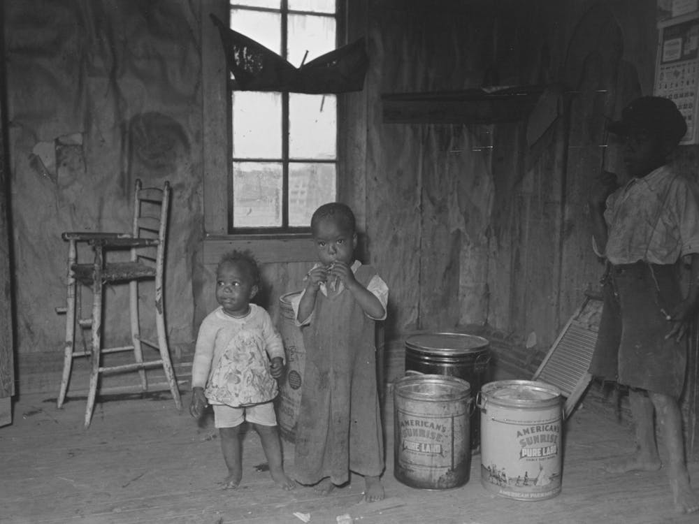 Southeast Missouri Farms, Family Of Sharecropper In Kitchen Of Shack By Russell Lee