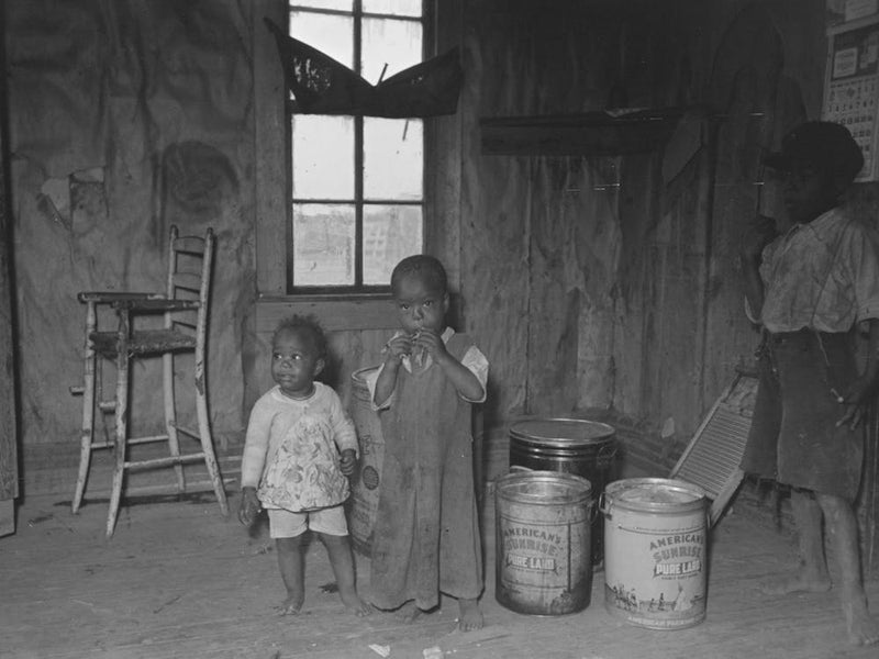 Southeast Missouri Farms, Family Of Sharecropper In Kitchen Of Shack By Russell Lee