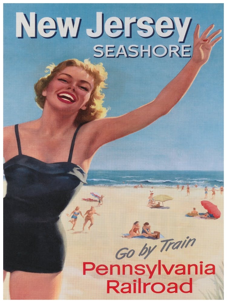 New Jersey Seashore Vintage-Reiseposter