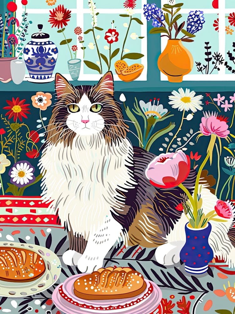 Teestunde mit einer Norwegischen Waldkatze 1