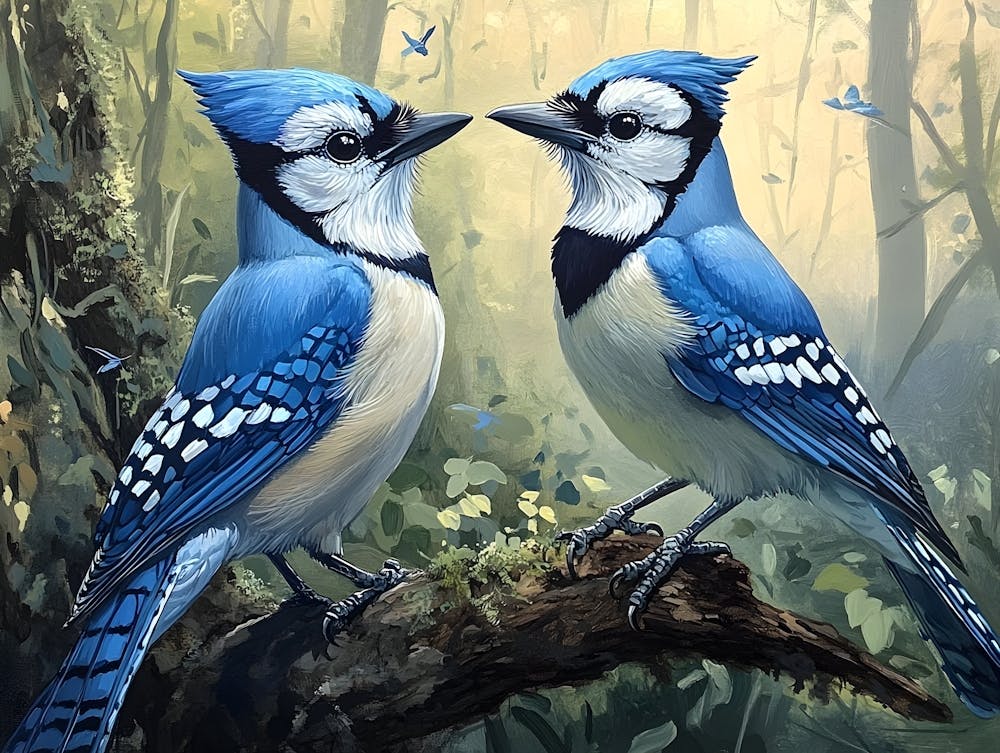 Bluejays In The Woods 4