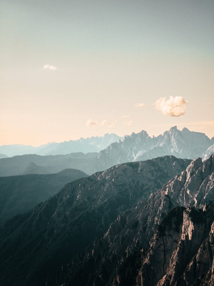 Mountain Range At Sunset 1