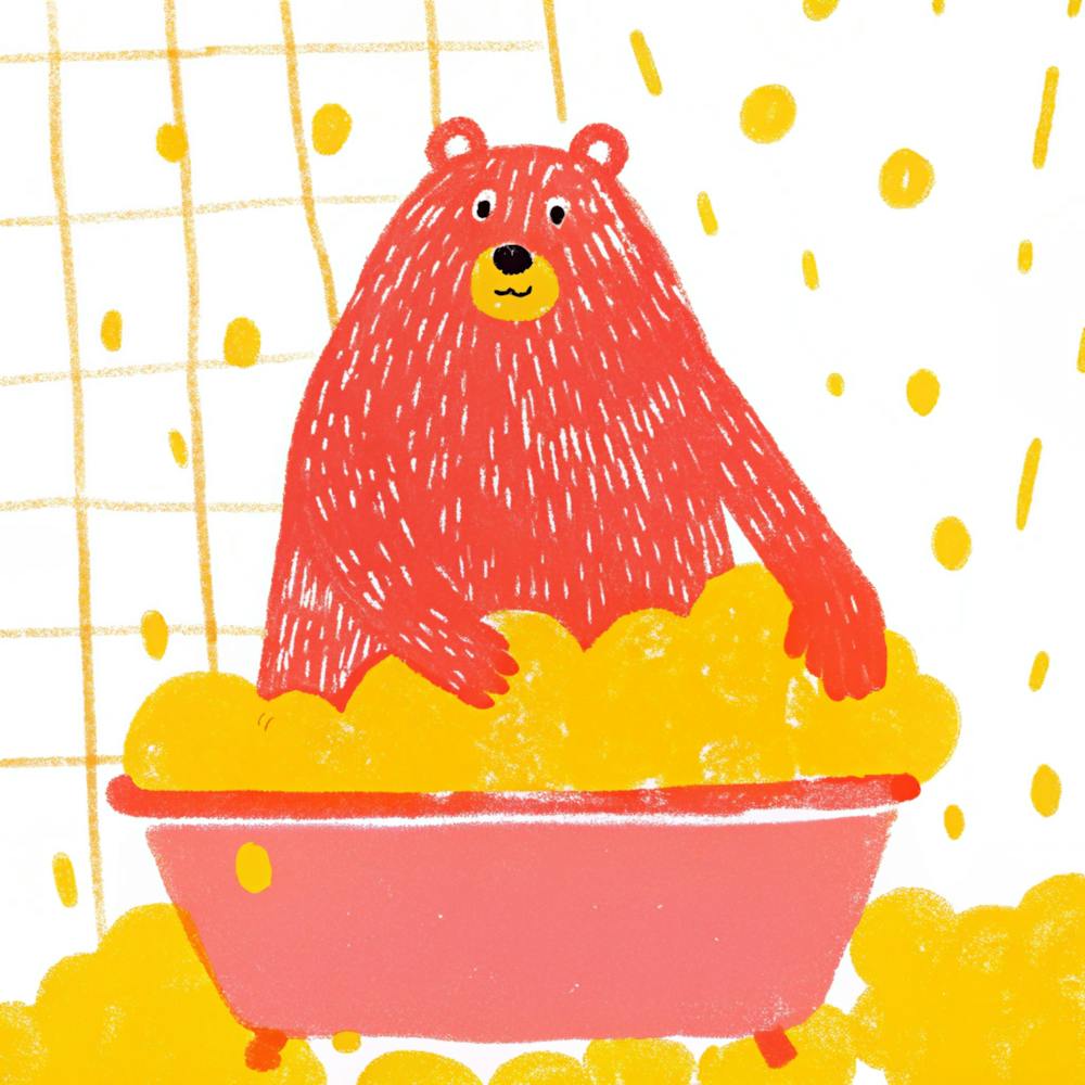Bear In The Bath 1