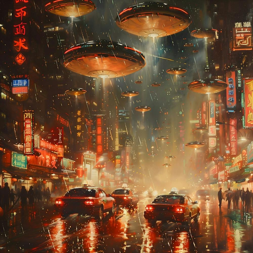 Aliens am Himmel, Impressionismus und Realismus