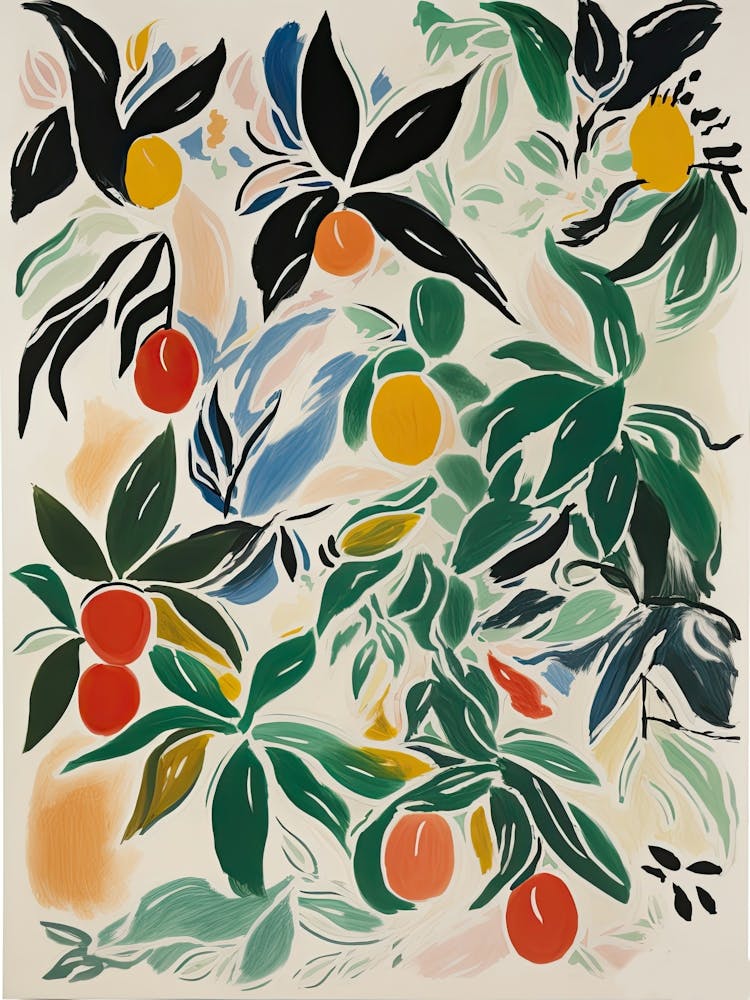 Orange Fruit Drawing 3