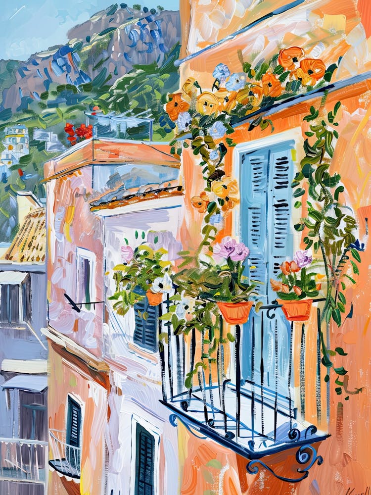 Balcony Painting In Amalfi 4
