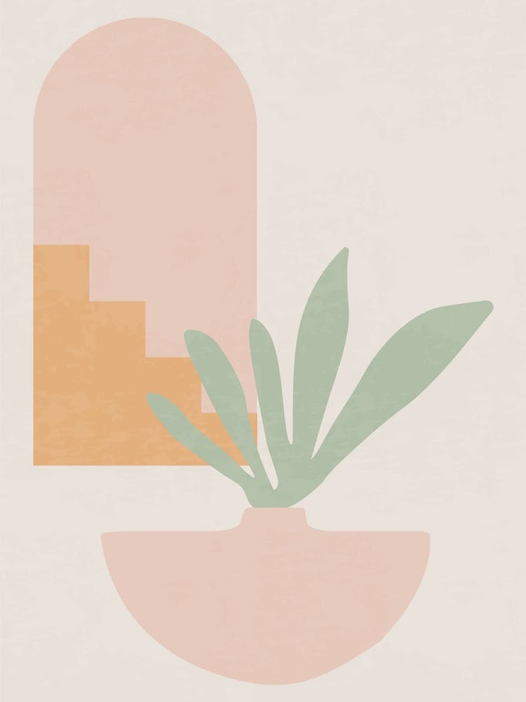 Bohemian Minimal Plant In A Pot