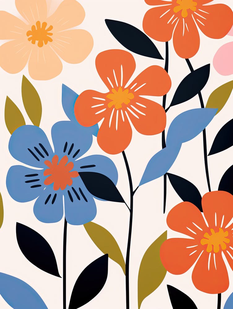 Radiant Petal Waltz; Colorful Flower Market