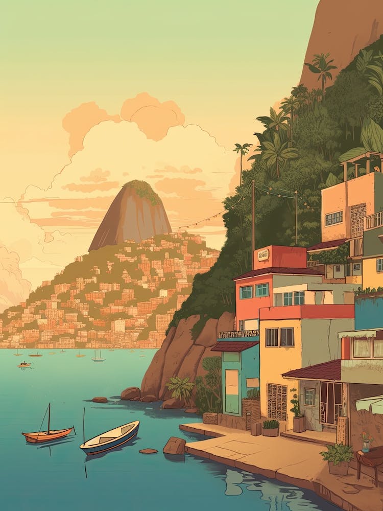 Rio De Janeiro Brazil Travel Illustration 4