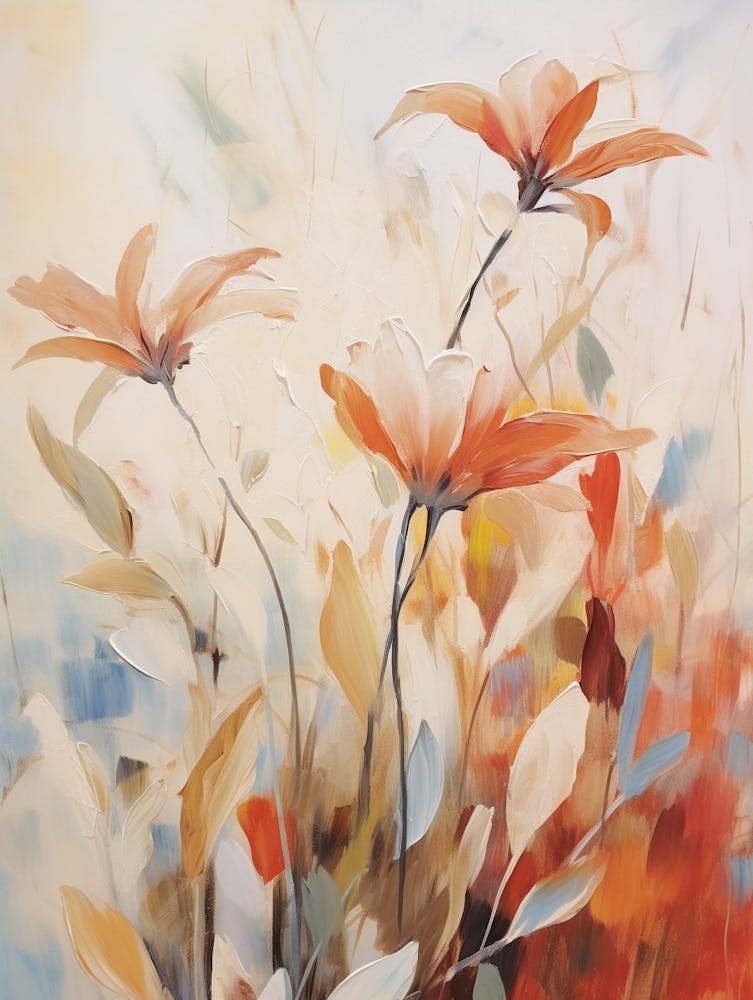 Herbst Blumengemälde Margerite 4