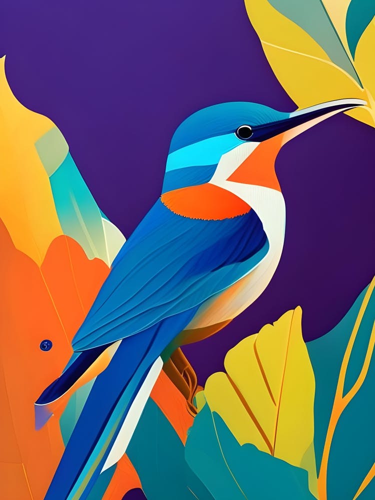 Kingfisher Pop Matisse Bird