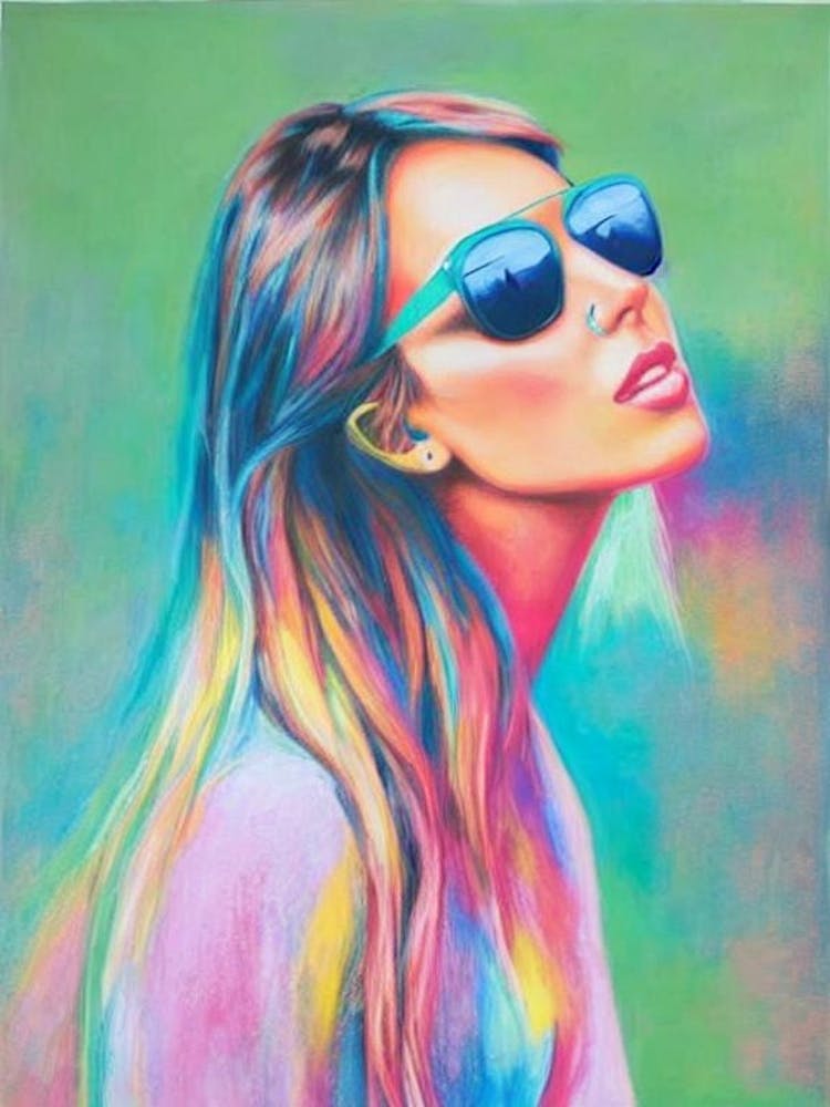 Colbie Caillat Colourful Illustration