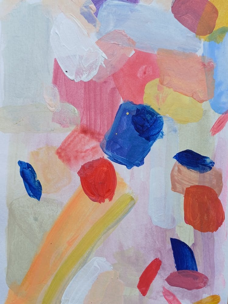Abstract Painting Rainbow Color Palette