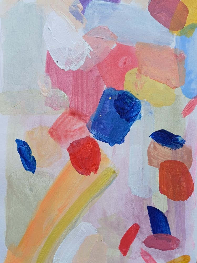 Abstract Painting Rainbow Color Palette
