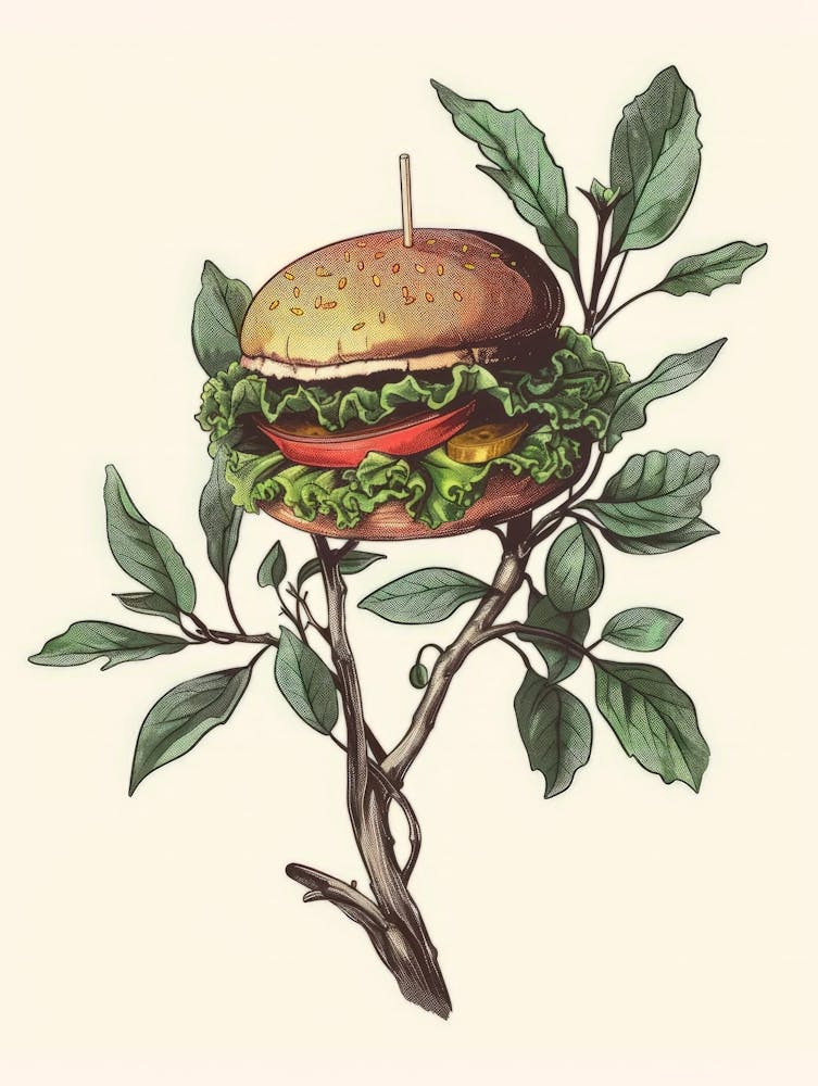 Burger On A Tree
