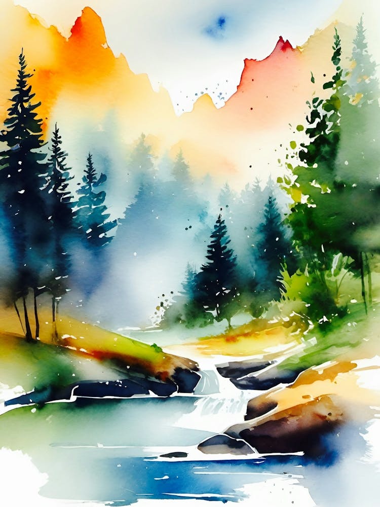 Watercolor Landscape Painting 7