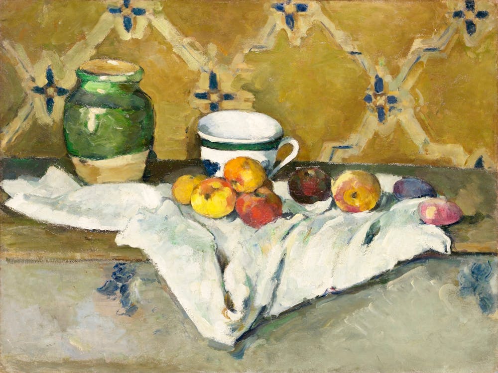 Still Life With Jar, Cup, And Apples, Paul Cézanne