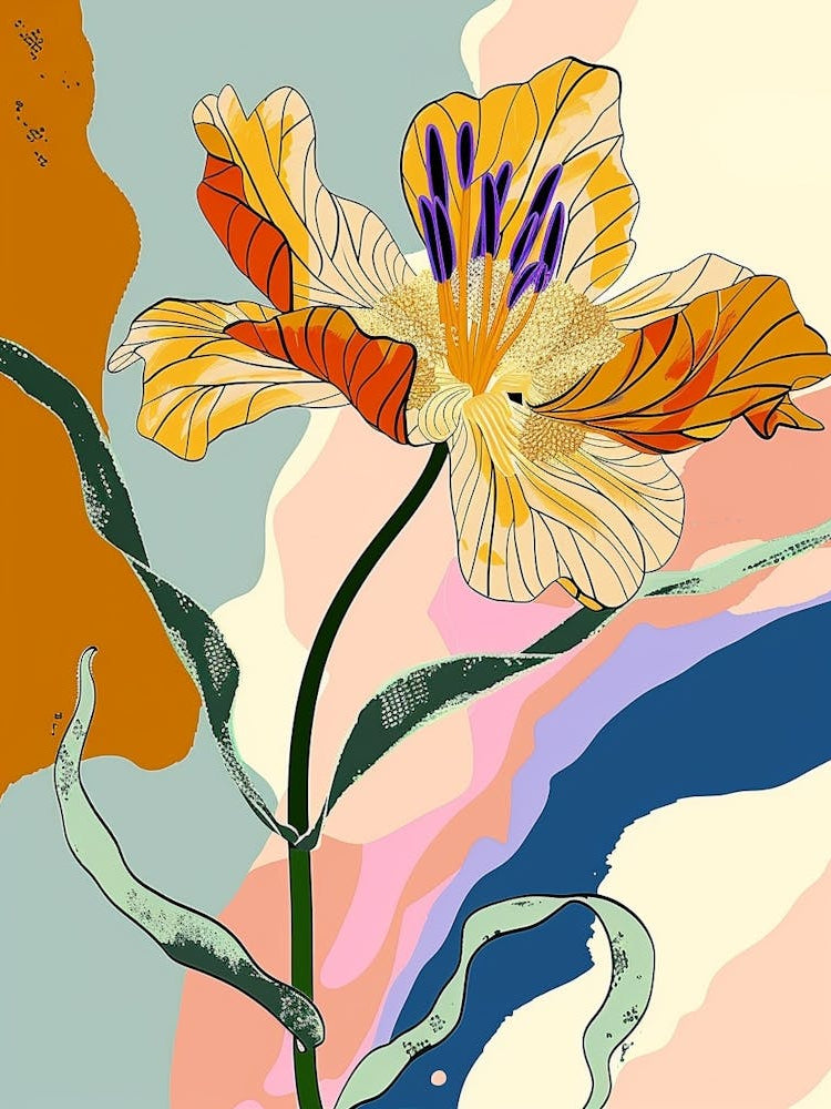 Colourful Flower Illustration Portulaca 2