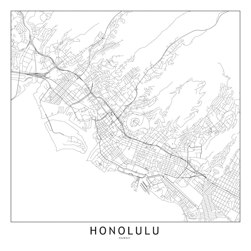 Honolulu Map Line