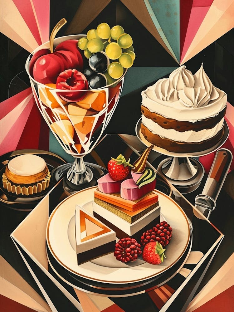 Art Deco Geometric Afternoon Tea