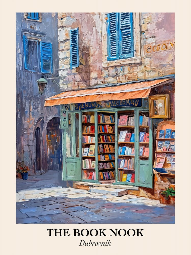 Dubrovnik Leseecke Buchhandlung 3 Poster